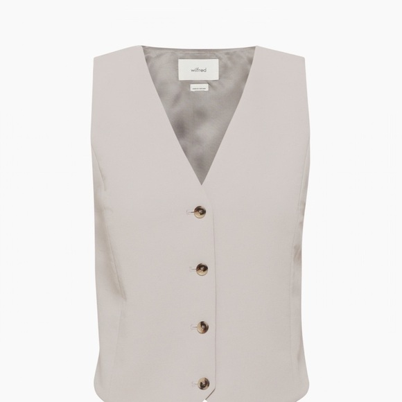 Aritzia Wilfred Pesci Vest in light beige - Ashen colour size 10 - Picture 3 of 7
